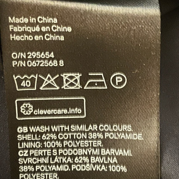 H&M Dark Navy Minimalist Raincoat w/ Hood size 10 NWT - Picture 4 of 4